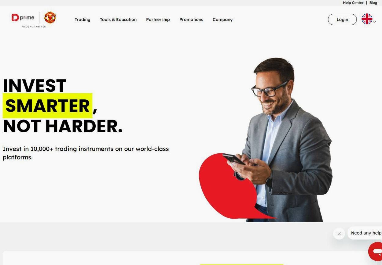 Screenshot of the Doo Prime website